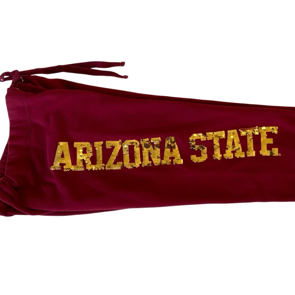 Victoria Secret PINK ASU Arizona State University Sequin Sweat Pants Small